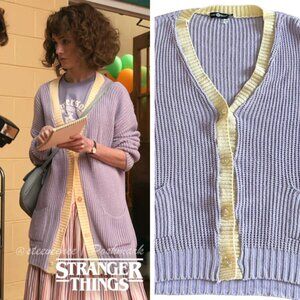 RARE Daisy Street Oversized Pastel Knit Cardigan ASO Nancy Wheeler
